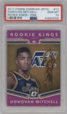 Donovan Mitchell from the 2017-18 Panini Donruss Optic set featuring a Pink parallel graded by PSA and given an overall grade of 10.