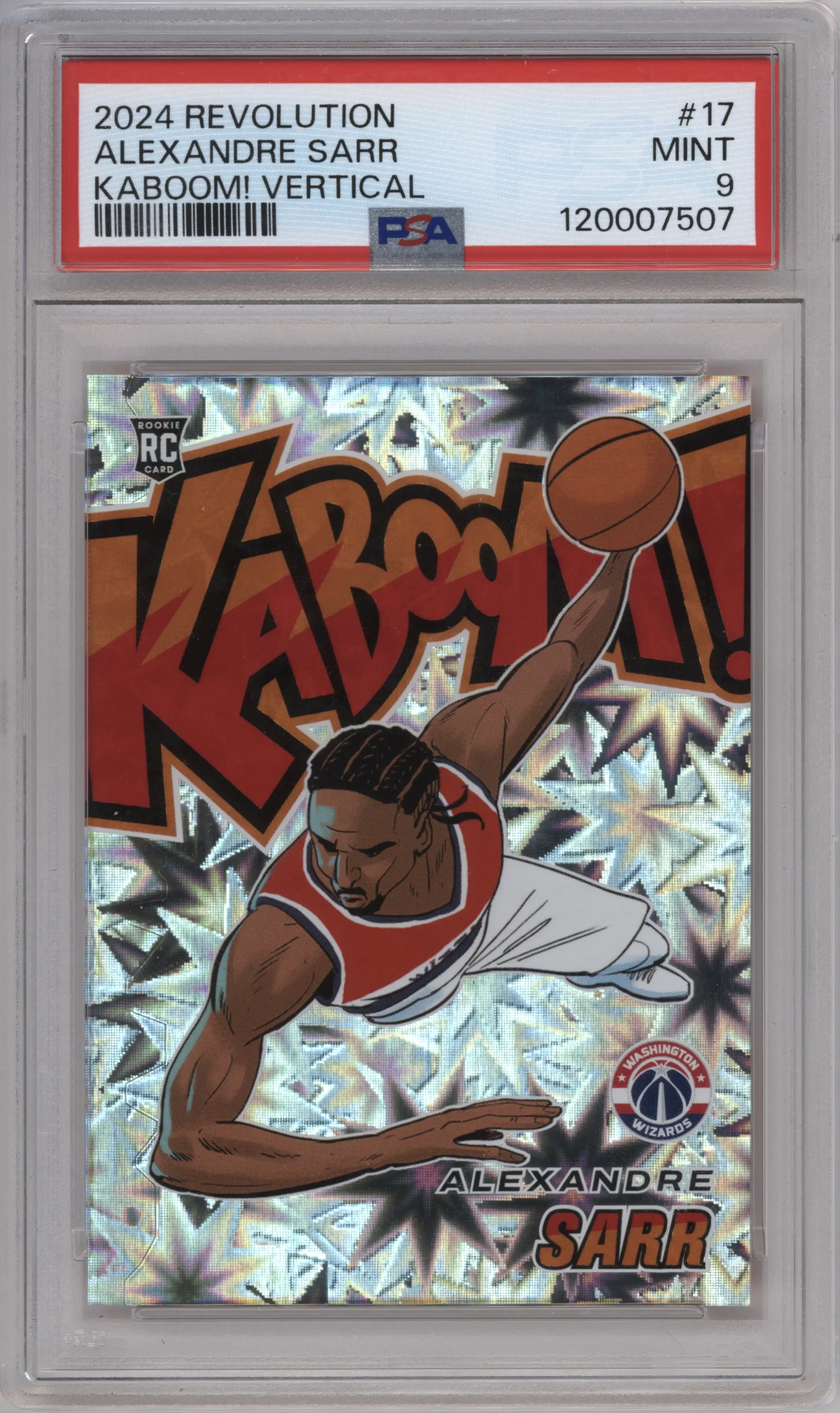 2024 Panini Revolution Kaboom! Vertical Alexandre Sarr #17 PSA 9