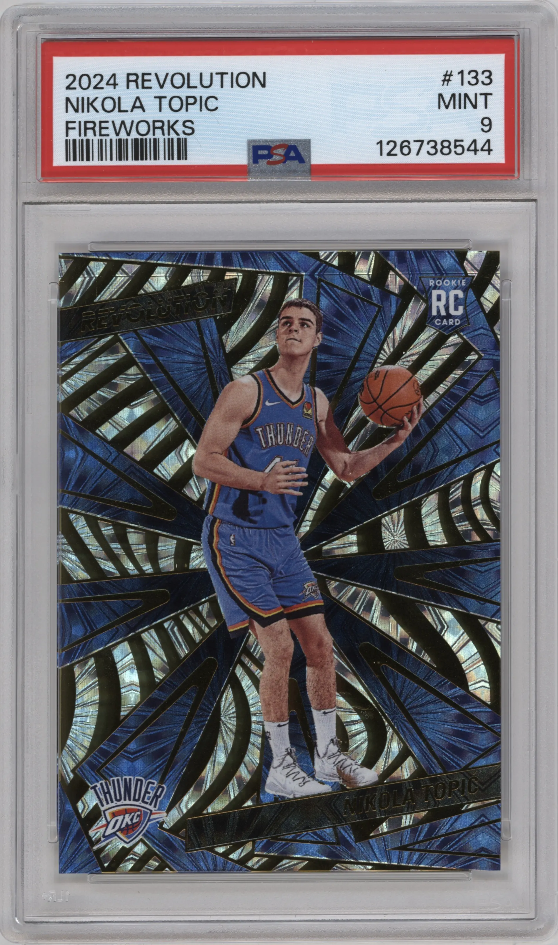 2024 Panini Revolution Nikola Topic Fireworks PSA 9