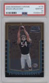 Brian Urlacher from the 2000 Bowman Chrome set graded by PSA and given an overall grade of 10.