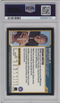 Brian Urlacher from the 2000 Bowman Chrome set graded by PSA and given an overall grade of 10.