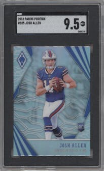 Josh Allen from the 2018 Panini Phoenix set graded by SGC and given an overall grade of 9.5.