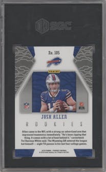 Josh Allen from the 2018 Panini Phoenix set graded by SGC and given an overall grade of 9.5.