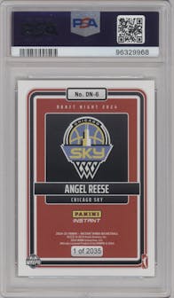 Angel Reese from the 2024-25 Panini Instant WNBA set graded by PSA and given an overall grade of 10.