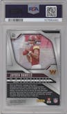Jayden Daniels from the 2024 Panini Prizm set graded by PSA and given an overall grade of 10.