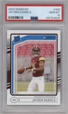 Jayden Daniels from the 2024 Donruss set graded by PSA and given an overall grade of 10.