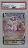 Sylveon VMAX  from the 2021 Pokemon SWSH set graded by PSA and given an overall grade of 10.
