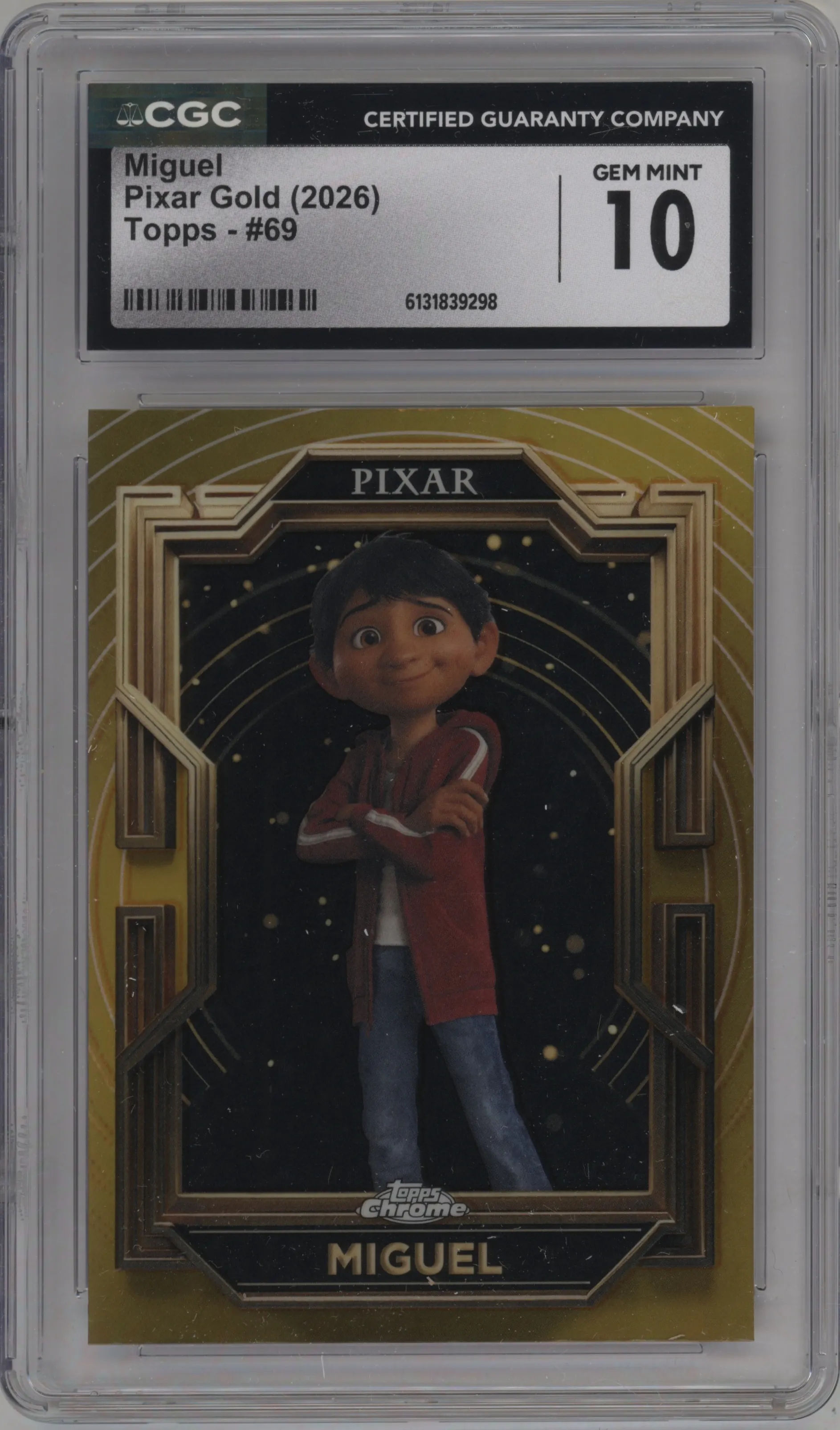 2025 Topps Pixar Gold Miguel CGC 10