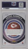 Patrick Mahomes II from the 2024 Donruss set graded by PSA and given an overall grade of 10.