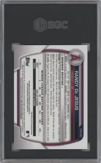 Randy De Jesus from the 2023 Bowman  set graded by SGC and given an overall grade of 10.