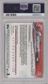 Shohei Ohtani from the 2018 Topps Chrome set graded by PSA and given an overall grade of 10.