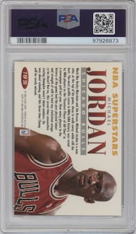 Michael Jordan from the 1993-94 Fleer set graded by PSA and given an overall grade of 9.
