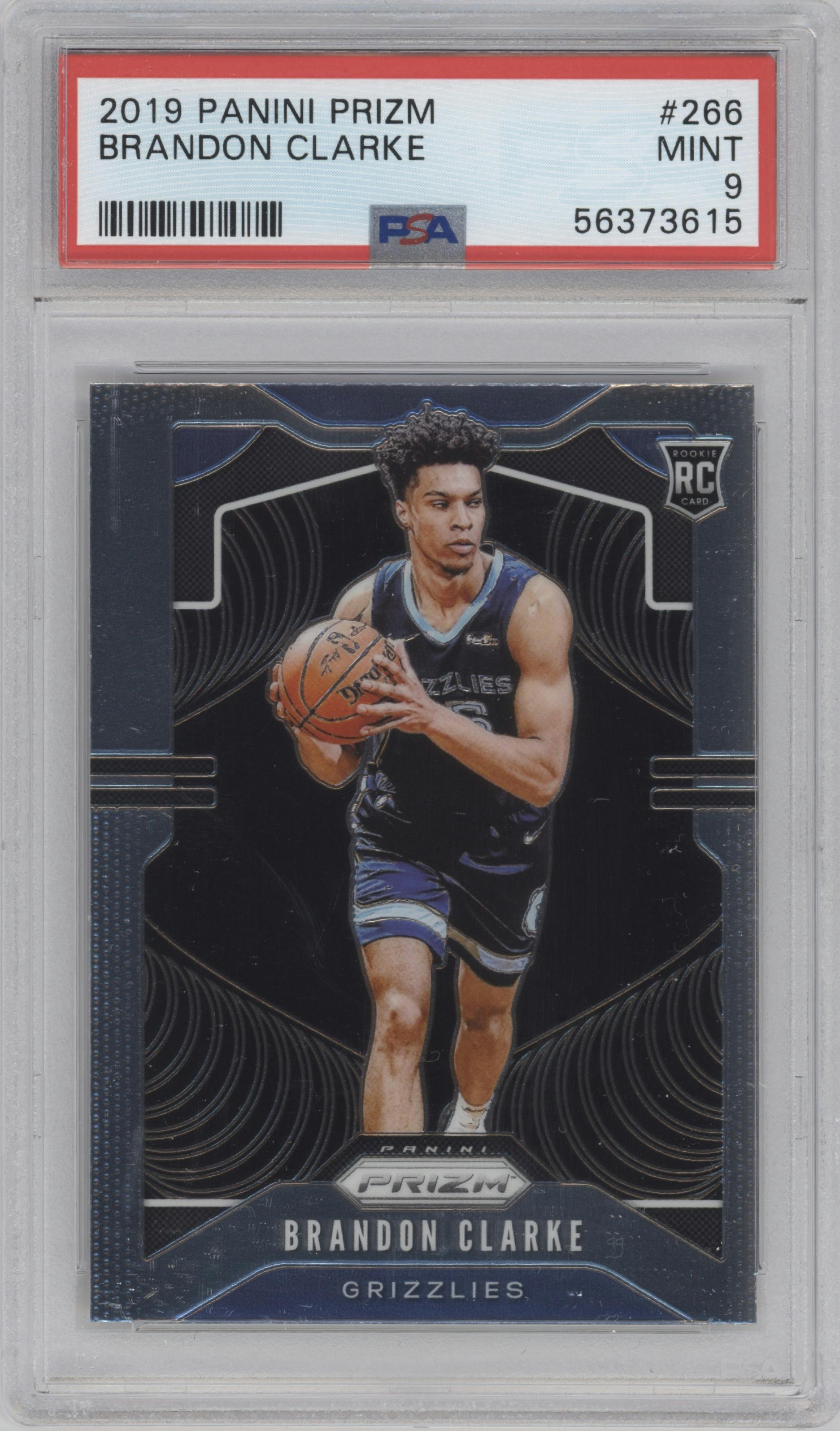 Brandon Clarke from the 2019-20 Panini Prizm set graded by PSA and given an overall grade of 9.
