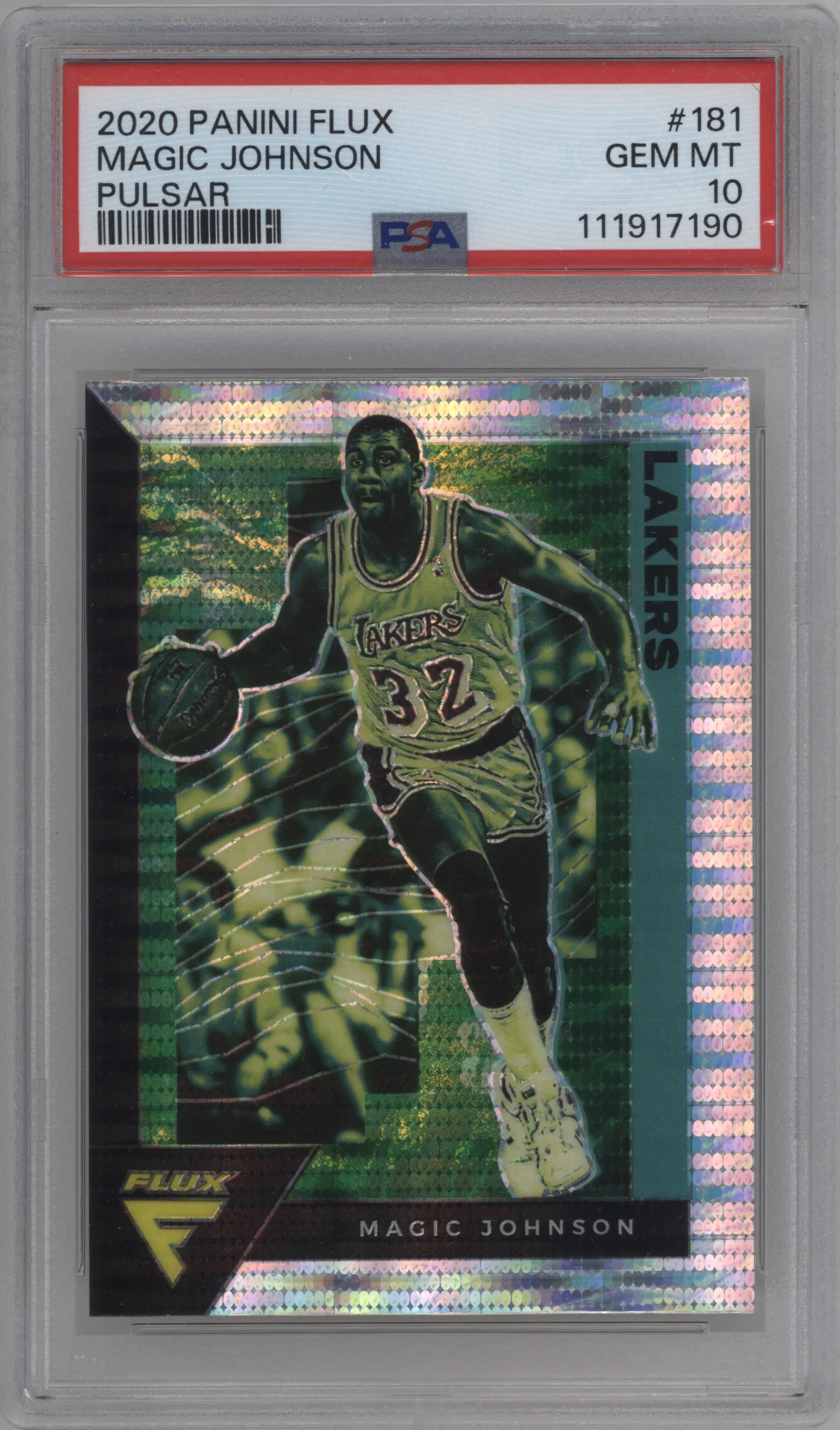 2020 Panini Flux Magic Johnson Pulsar PSA 10