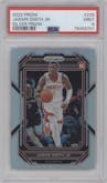 Jabari Smith Jr. from the 2022-23 Panini Prizm  set featuring a Silver Prizm parallel graded by PSA and given an overall grade of 9.