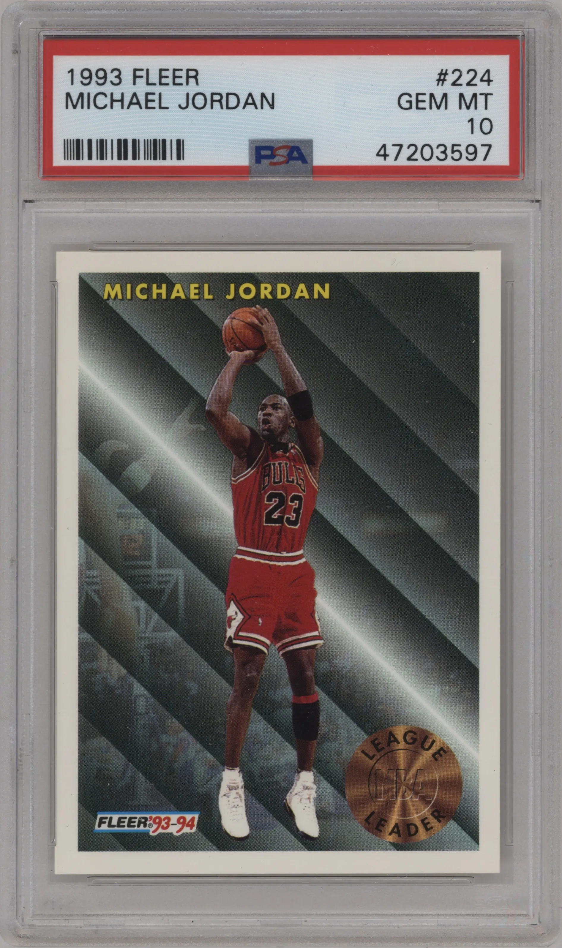 1993 Fleer Michael Jordan #224 PSA 10