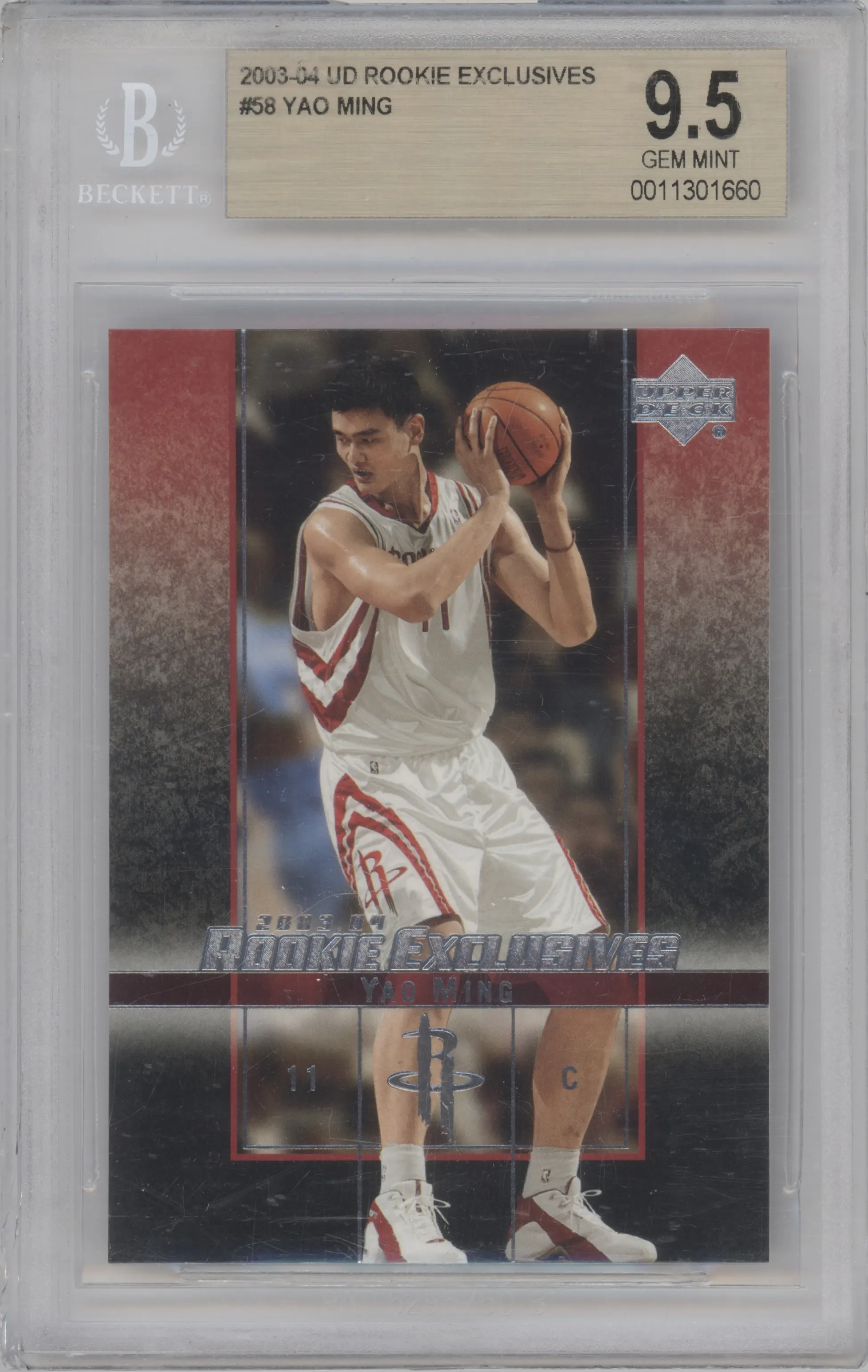 2003 Upper Deck Rookie Exclusives Yao Ming #58 BGS 9.5