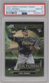 Paul Skenes from the 2024 Topps Cosmic Chrome set graded by PSA and given an overall grade of 10.