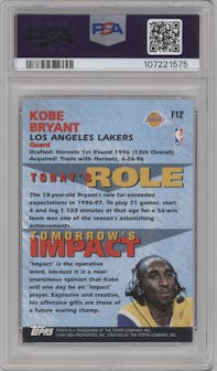 Kobe Bryant from the 1997-98 Topps  set graded by PSA and given an overall grade of 9.