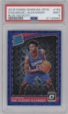 Shai Gilgeous-Alexander from the 2018-19 Panini Donruss Optic set featuring a Blue Velocity parallel graded by PSA and given an overall grade of 9.