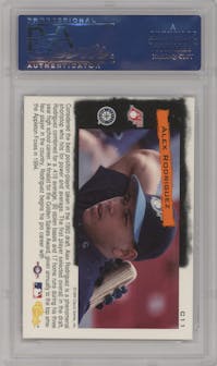 Alex Rodriguez from the 1994 Classic  set graded by PSA and given an overall grade of 10.
