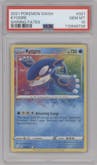 Kyogre from the 2021 Pokemon SWSH set graded by PSA and given an overall grade of 10.