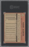 Hank Aaron from the 1969 Topps set graded by SGC and given an overall grade of 4.
