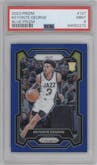 Keyonte George from the 2023-24 Panini Prizm set featuring a Blue Prizm parallel graded by PSA and given an overall grade of 9.