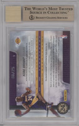 Kobe Bryant from the 2009-10 Absolute Memorabilia  set featuring a Platinum parallel graded by Beckett and given an overall grade of 9.5.