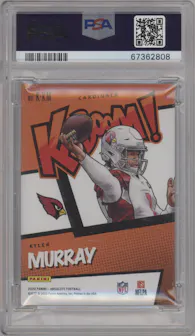 Kyler Murray from the 2020 Panini Absolute set graded by PSA and given an overall grade of 9.