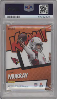 Kyler Murray from the 2020 Panini Absolute set graded by PSA and given an overall grade of 9.