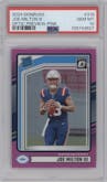 Joe Milton III  from the 2024 Donruss set featuring a Pink parallel graded by PSA and given an overall grade of 10.