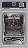 Will Anderson Jr. from the 2023 Panini Prizm set featuring a Red Sparkle parallel graded by PSA and given an overall grade of 8.