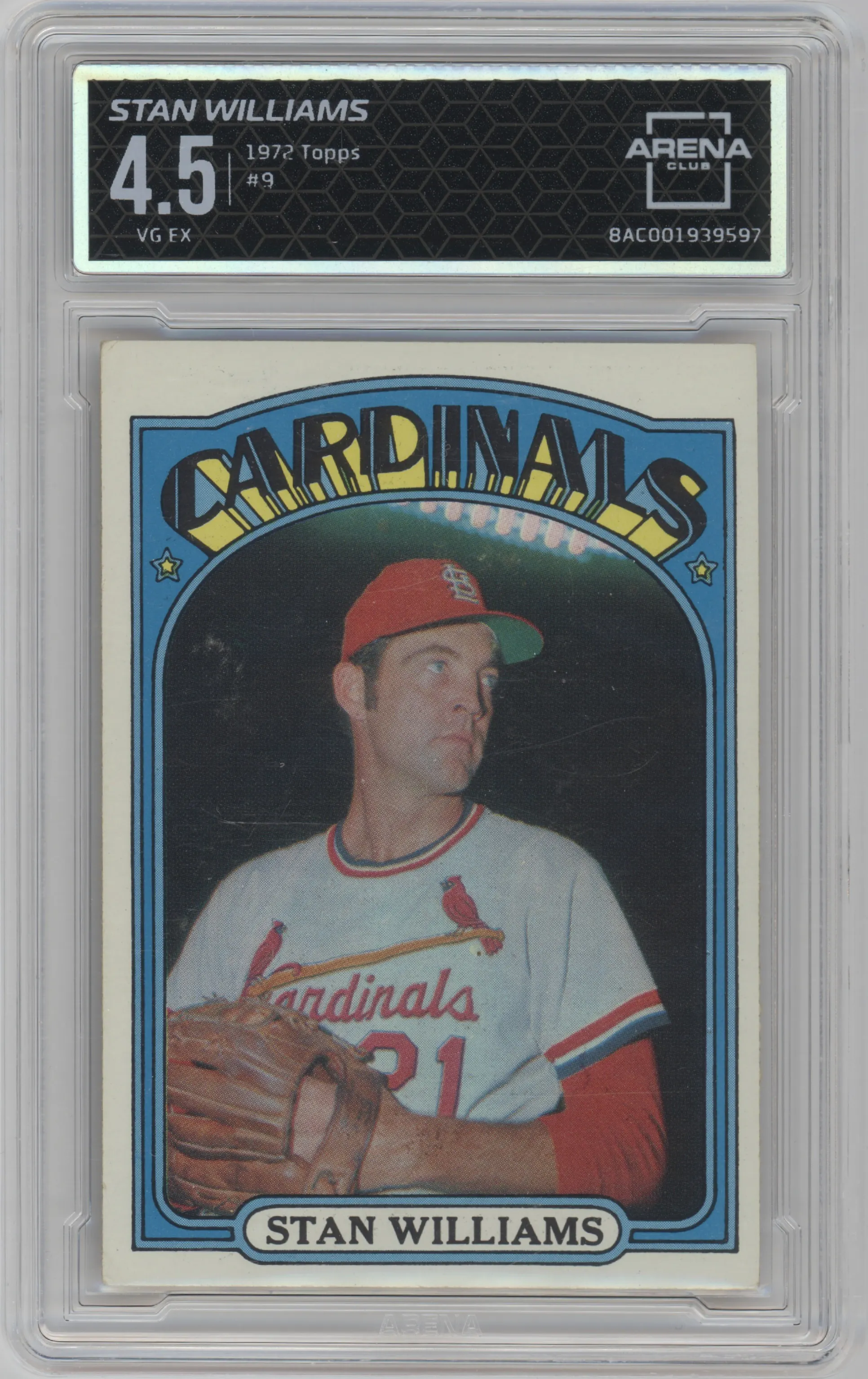 1972 Topps Stan Williams #9 ARENA CLUB 4.5