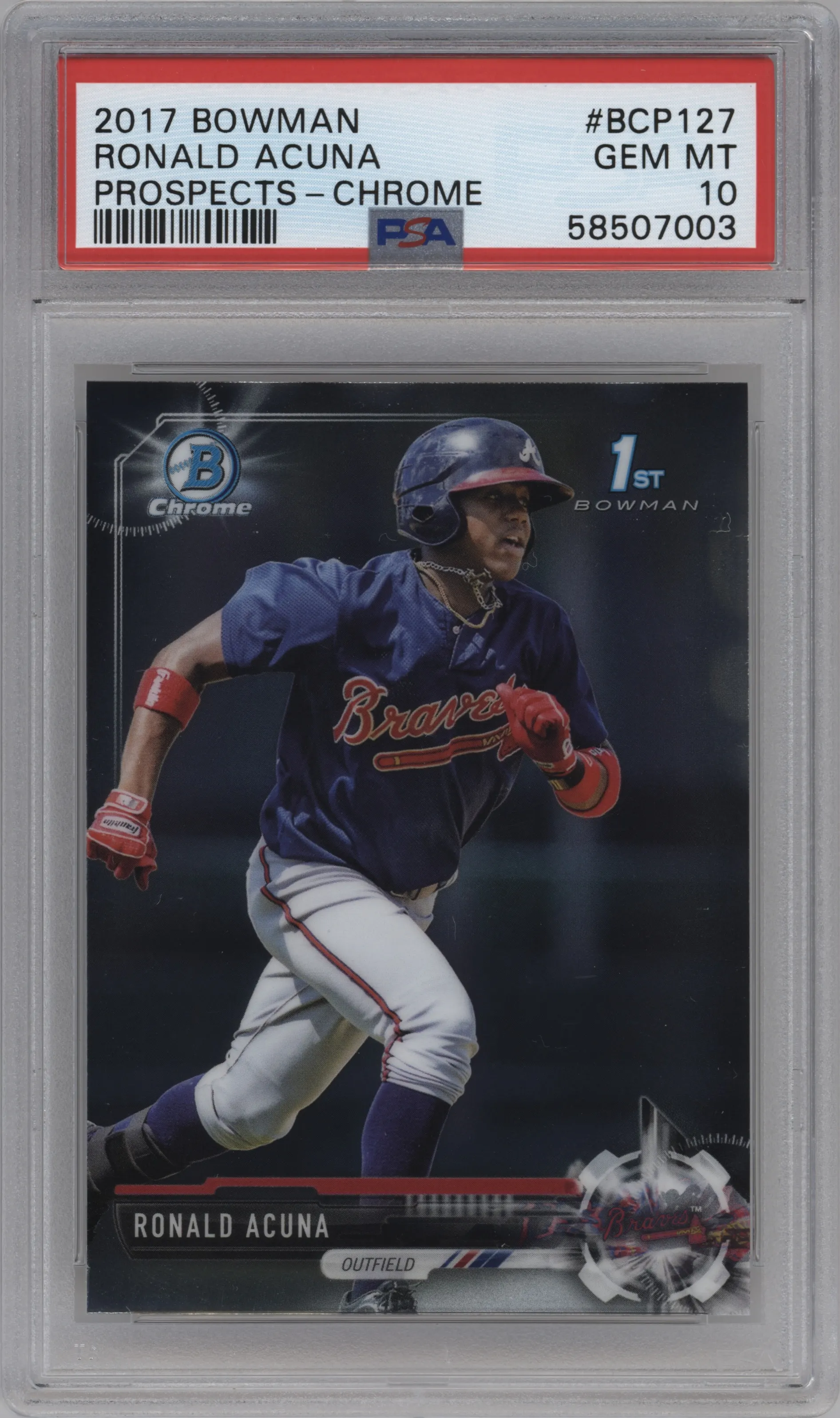 2017 Bowman Chr.Pros. Ronald Acuna PSA 10