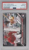 Shohei Ohtani/Ronald Acuna Jr. from the 2023-24 Topps Now Off-Season set graded by PSA and given an overall grade of 10.