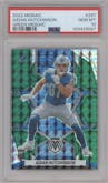 Aidan Hutchinson from the 2022 Panini Mosaic set featuring a Green Mosaic parallel graded by PSA and given an overall grade of 10.