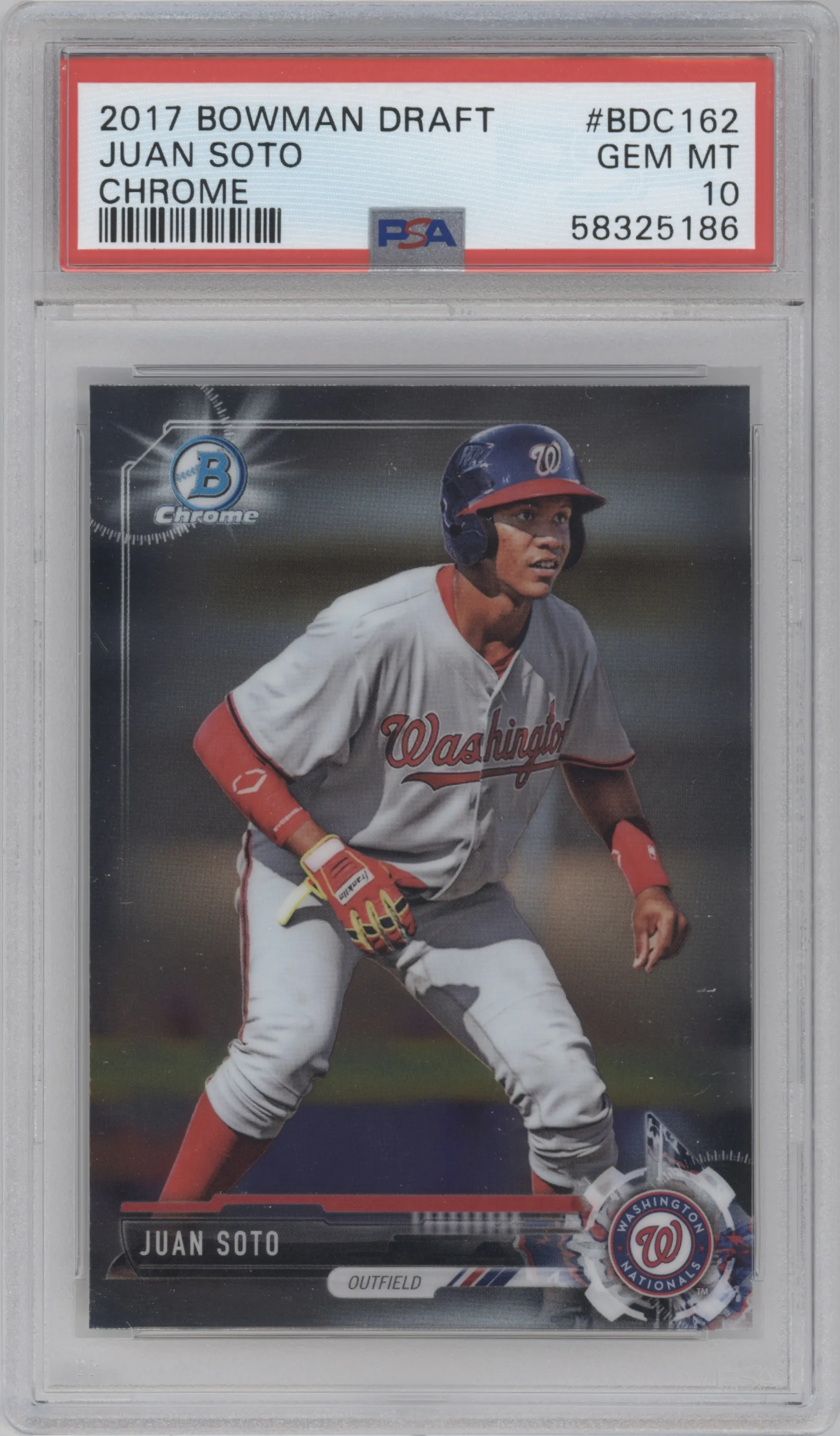2017 Bowman Draft Chrome Juan Soto PSA 10