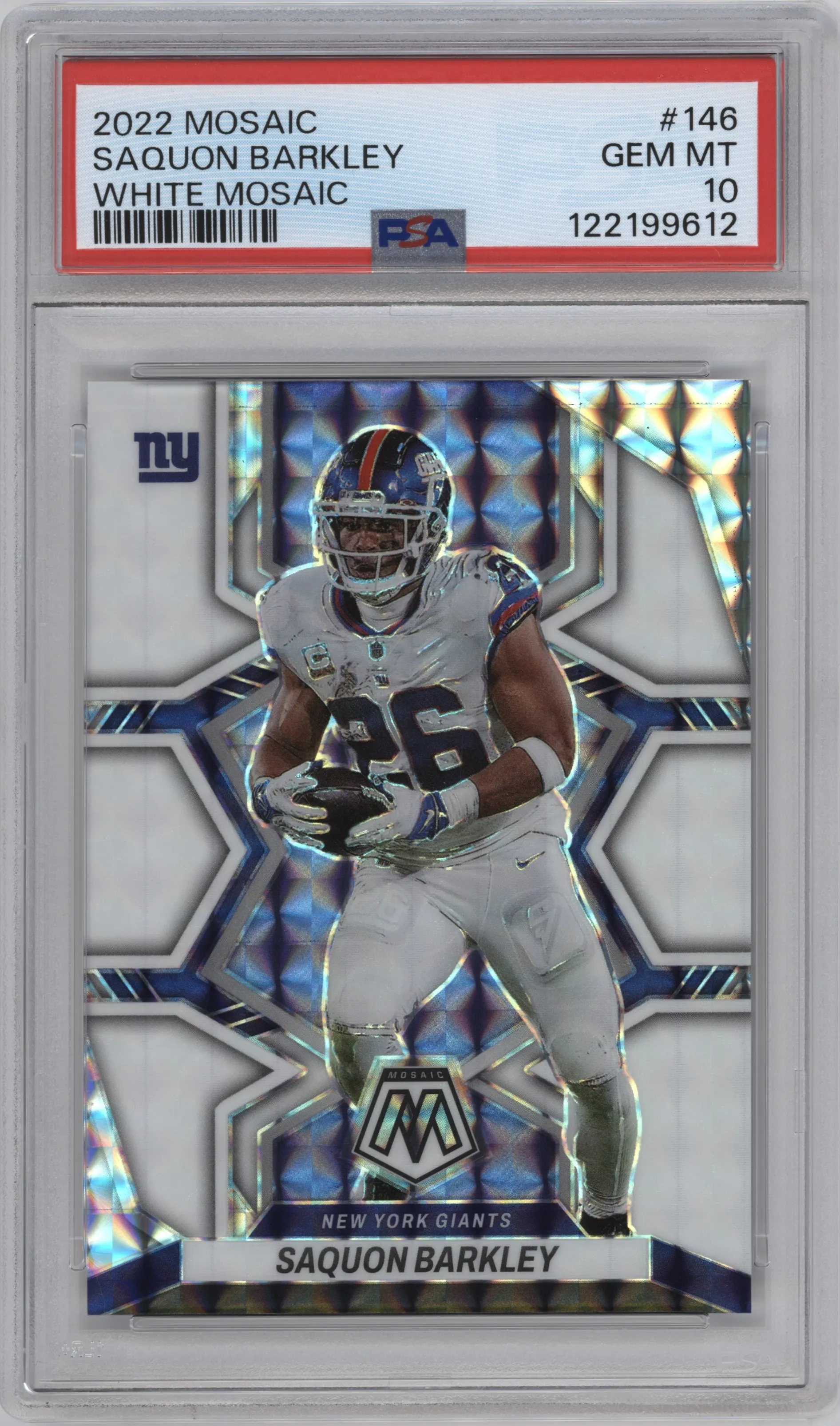 2024 Donruss Saquon Barkley White Mosaic #146 PSA 10