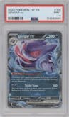 Gengar ex from the 2024 Pokemon SV set graded by PSA and given an overall grade of 9.