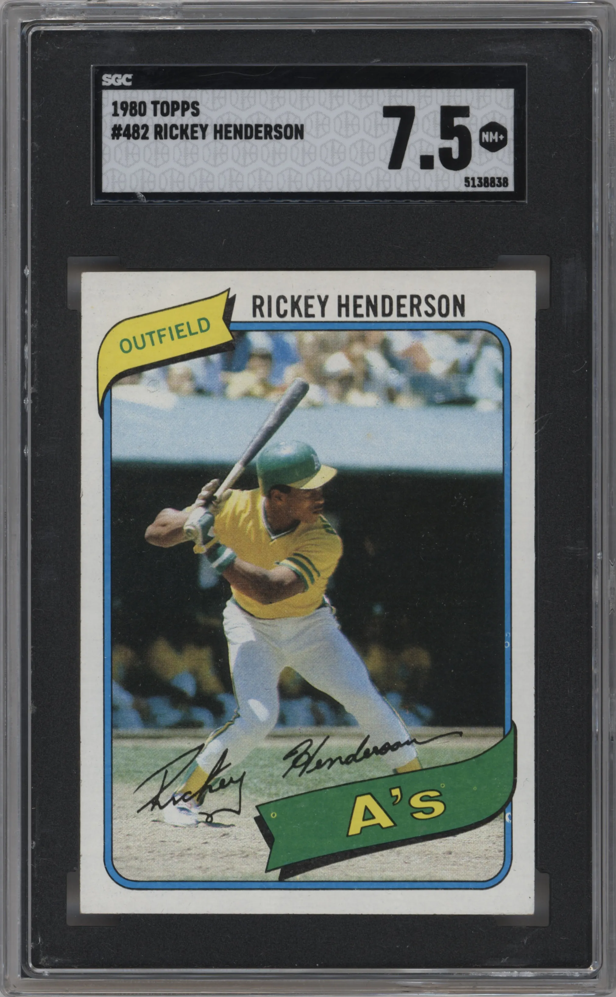 1980 Topps Rickey Henderson #482 SGC 7.5