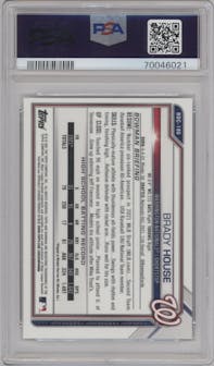 Brady House from the 2021 Bowman Draft set graded by PSA and given an overall grade of 10.