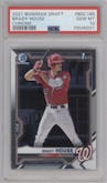 Brady House from the 2021 Bowman Draft set graded by PSA and given an overall grade of 10.