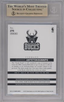Giannis Antetokounmpo from the 2013-14 Panini NBA Hoops set graded by Beckett and given an overall grade of 9.5.