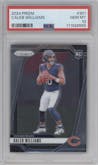 Caleb Williams from the 2024 Panini Prizm set graded by PSA and given an overall grade of 10.