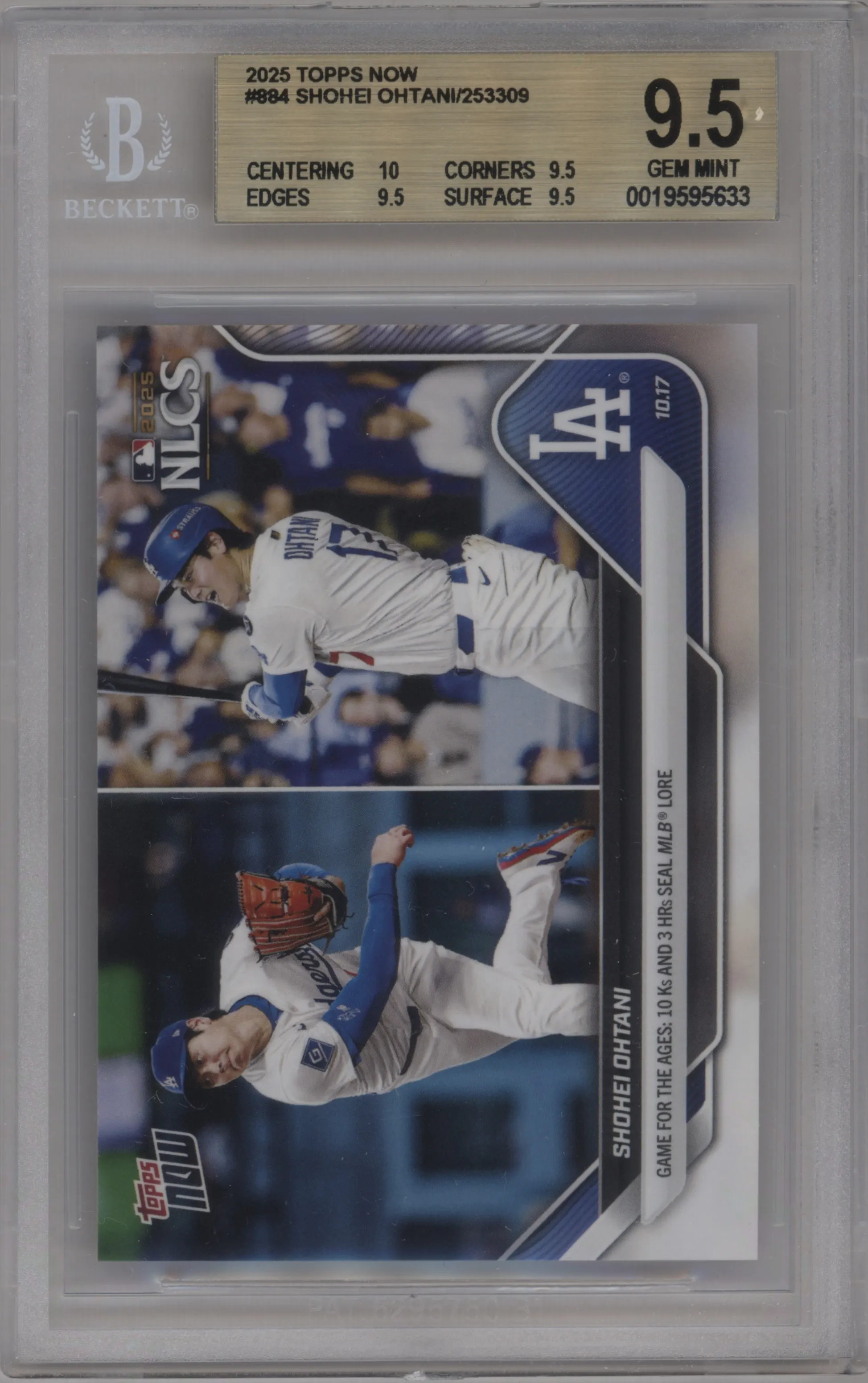 2025 Topps Now Shohei Ohtani #884 BGS 9.5