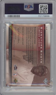 LeBron James  from the 2003-04 Upper Deck Sweet Shot set graded by PSA and given an overall grade of 9.