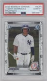 Jasson Dominguez from the 2020 Bowman set graded by PSA and given an overall grade of 10.