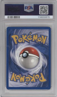 Charizard from the 2000 Pokemon set graded by PSA and given an overall grade of 8.