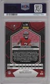 Bucky Irving from the 2024 Panini Mosaic set featuring a Red Mosaic parallel graded by PSA and given an overall grade of 10.